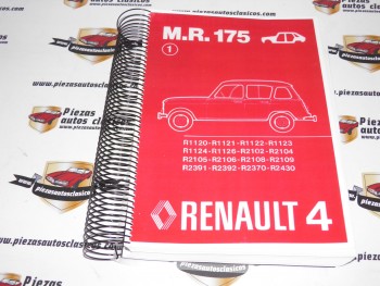 Manual de reparación 175 Renault 4 copia encuadernada